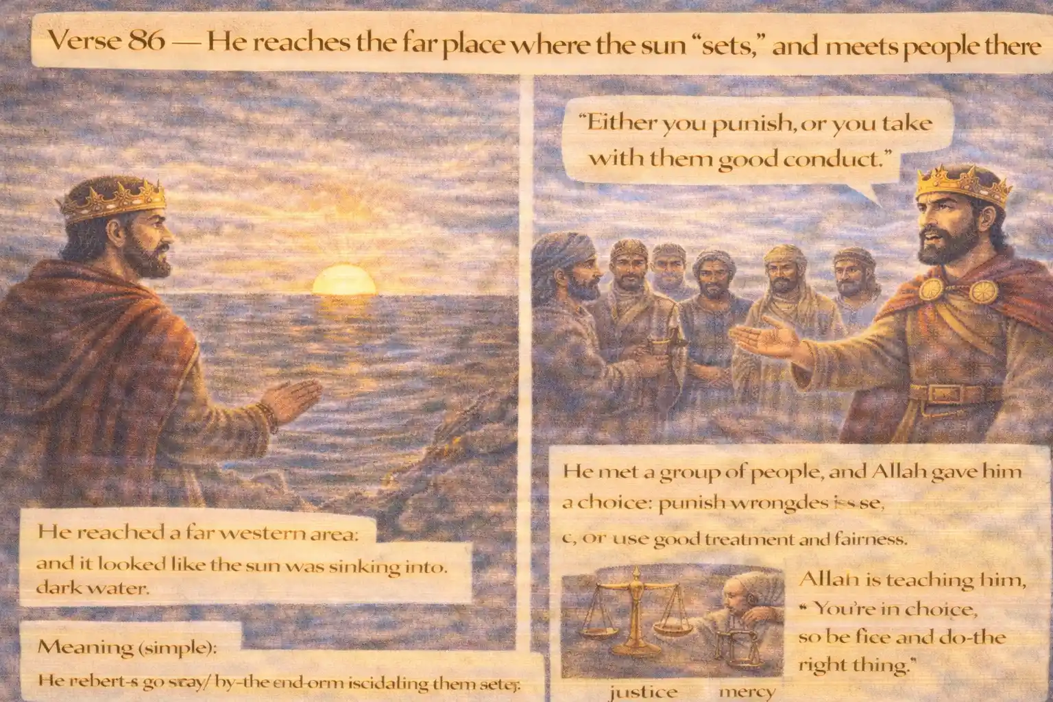 Verse 18:86 illustration