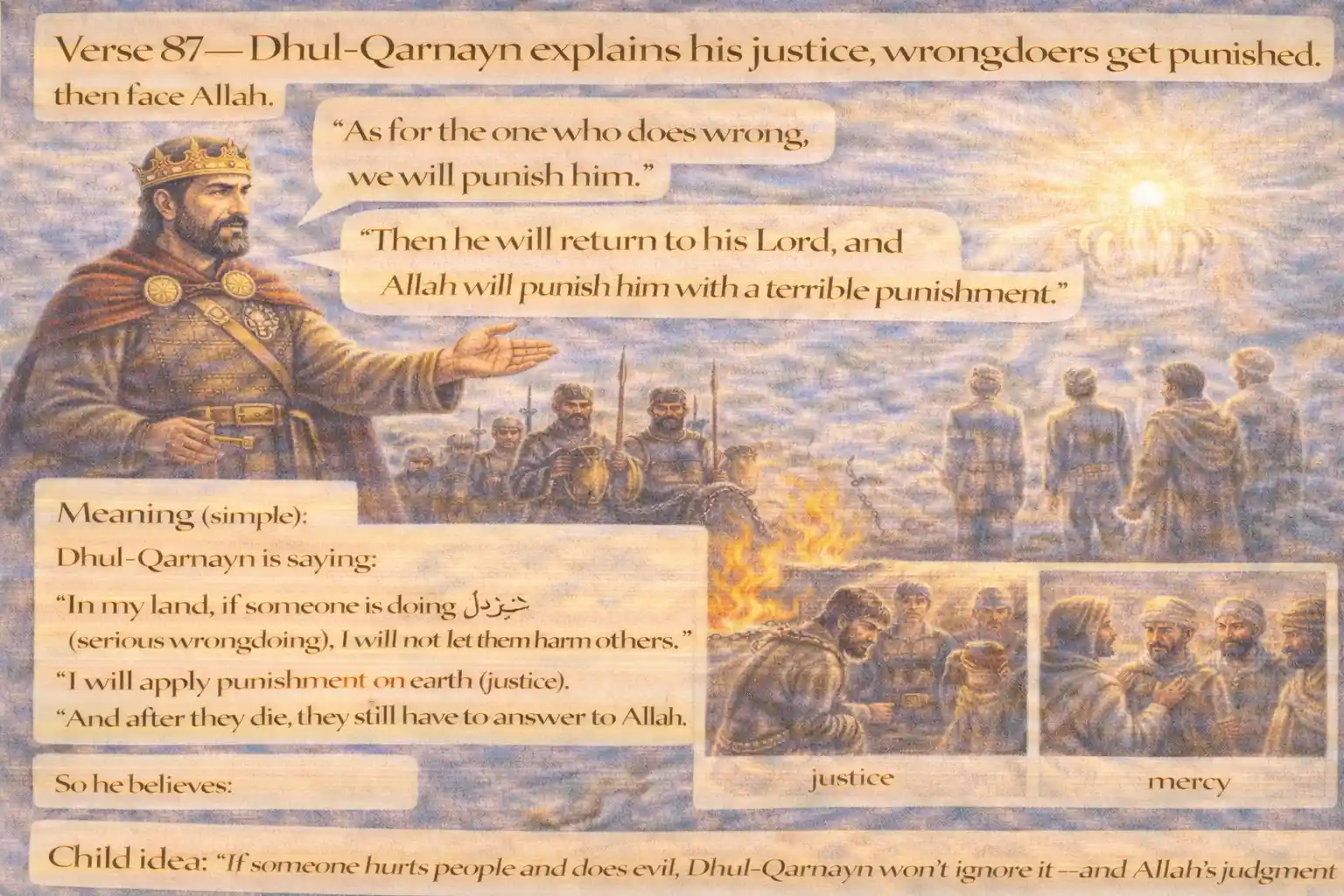 Verse 18:87 illustration