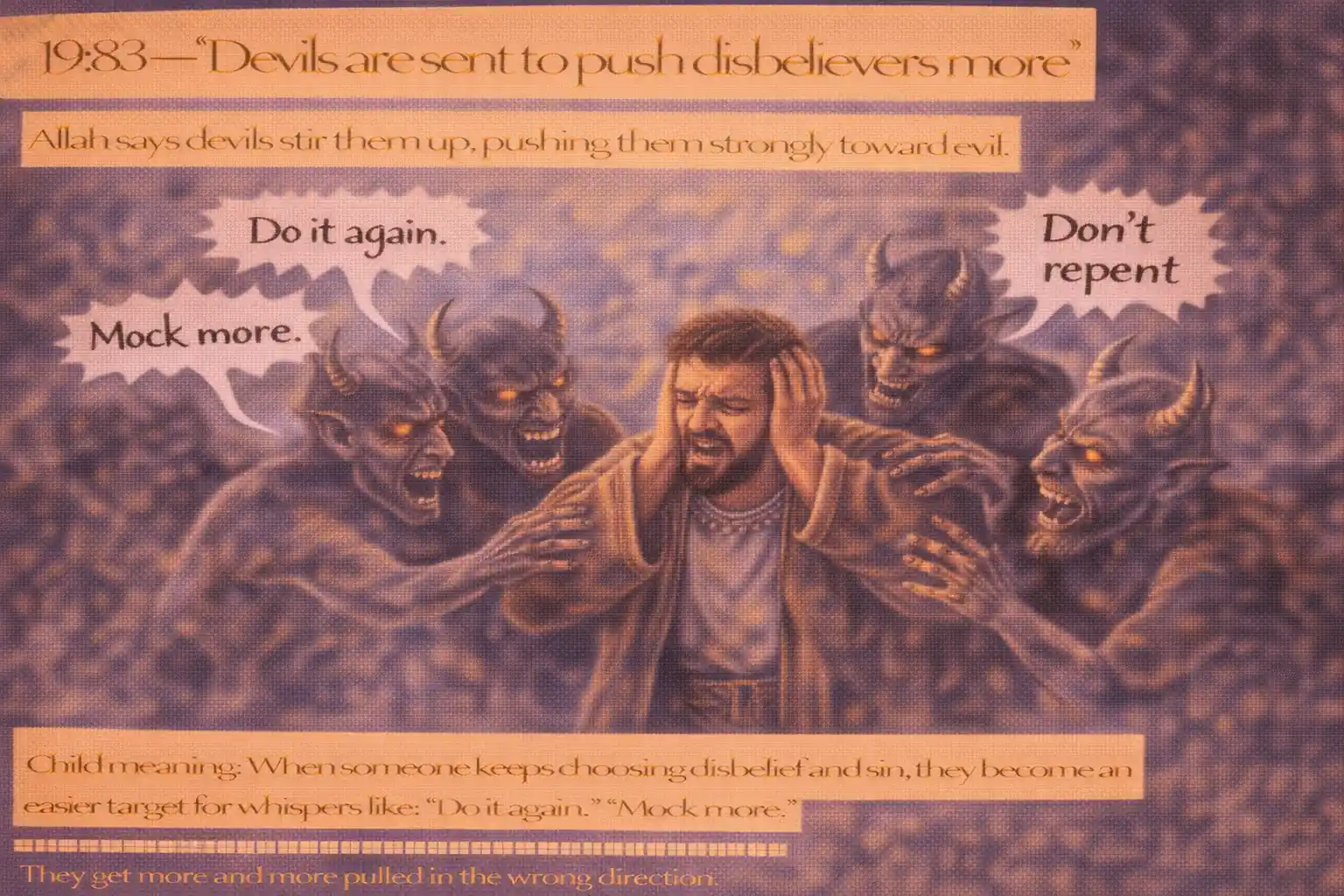 Verse 19:83 illustration