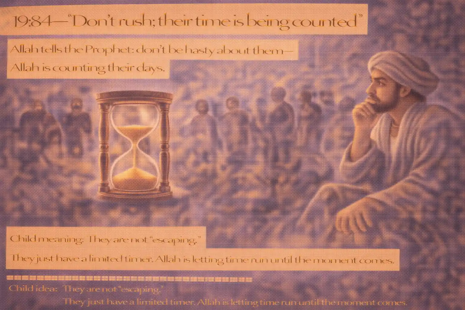 Verse 19:84 illustration