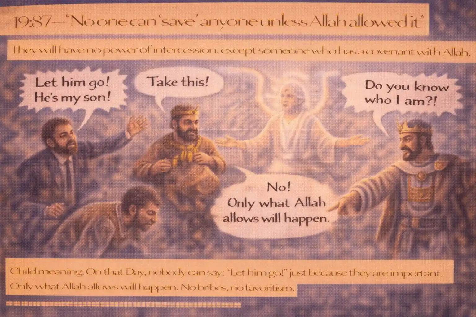 Verse 19:87 illustration