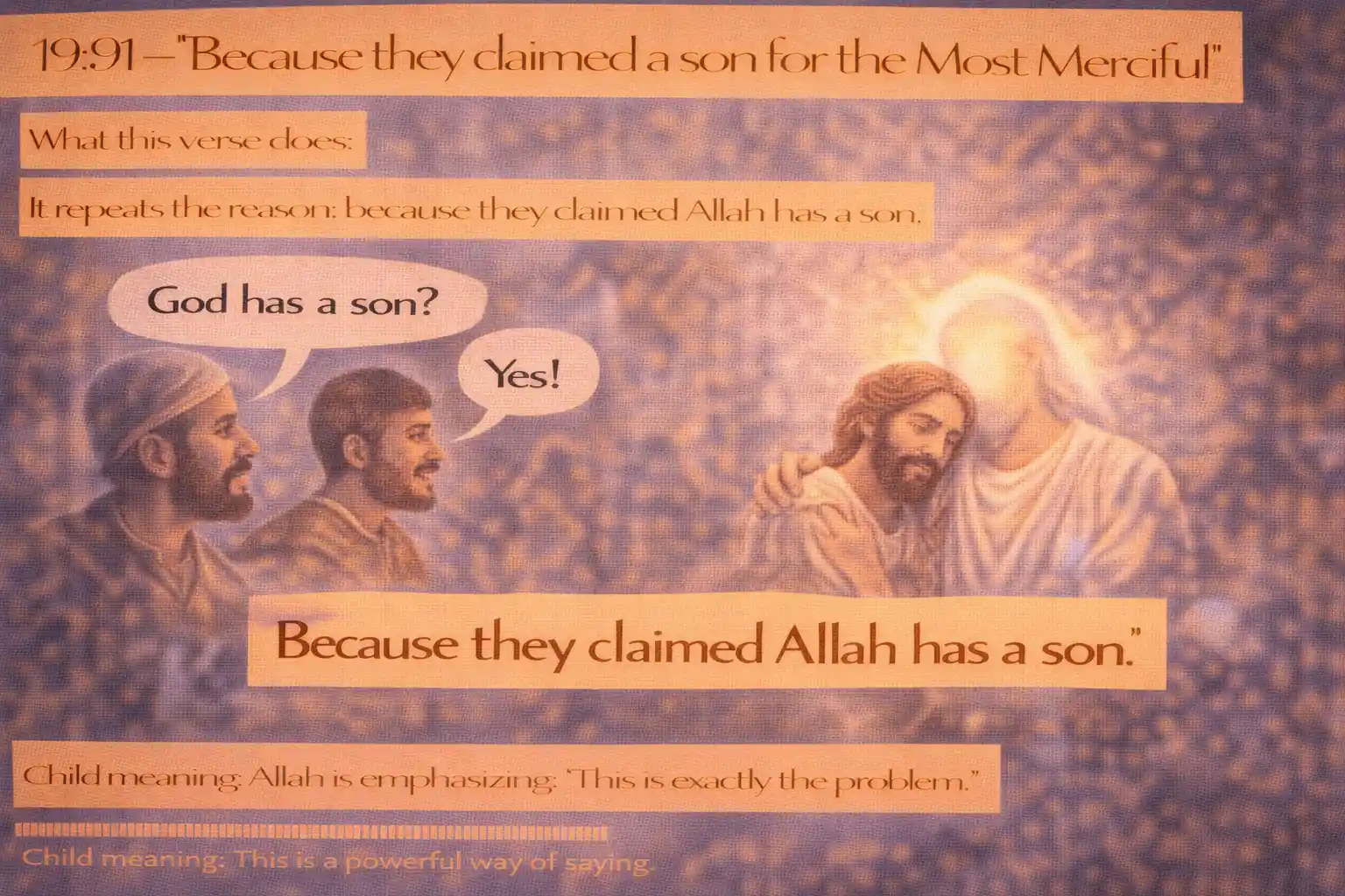 Verse 19:91 illustration
