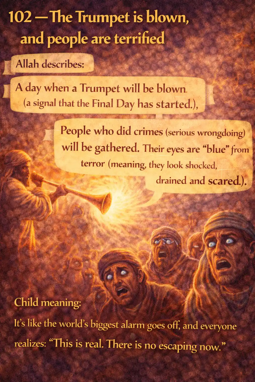 Verse 20:102 illustration
