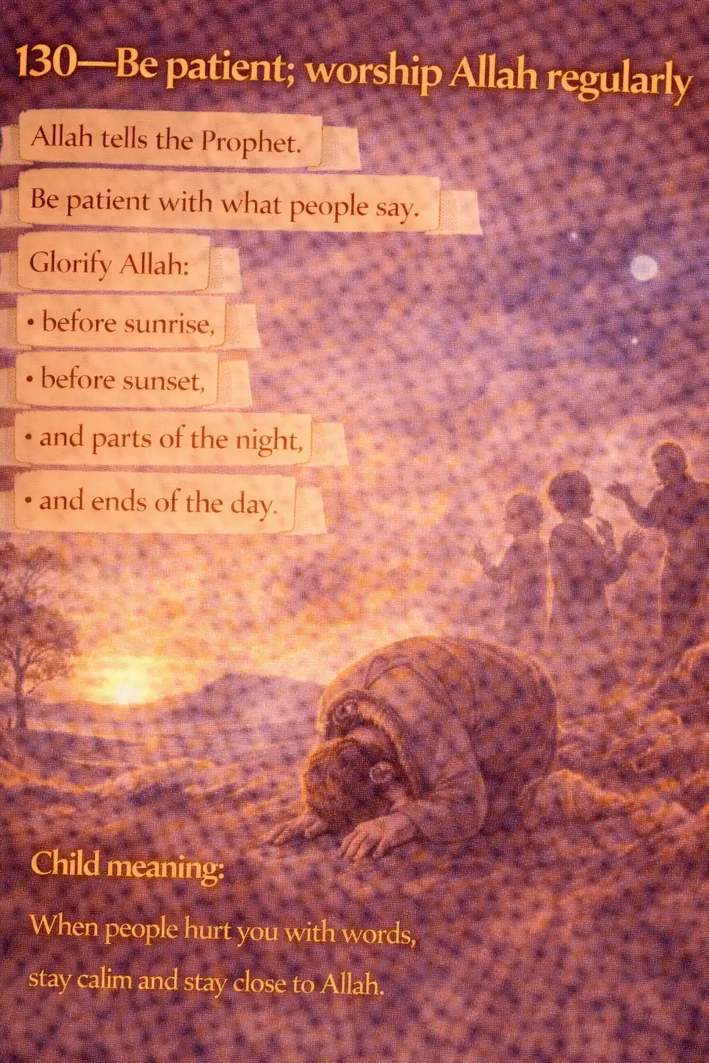 Verse 20:130 illustration