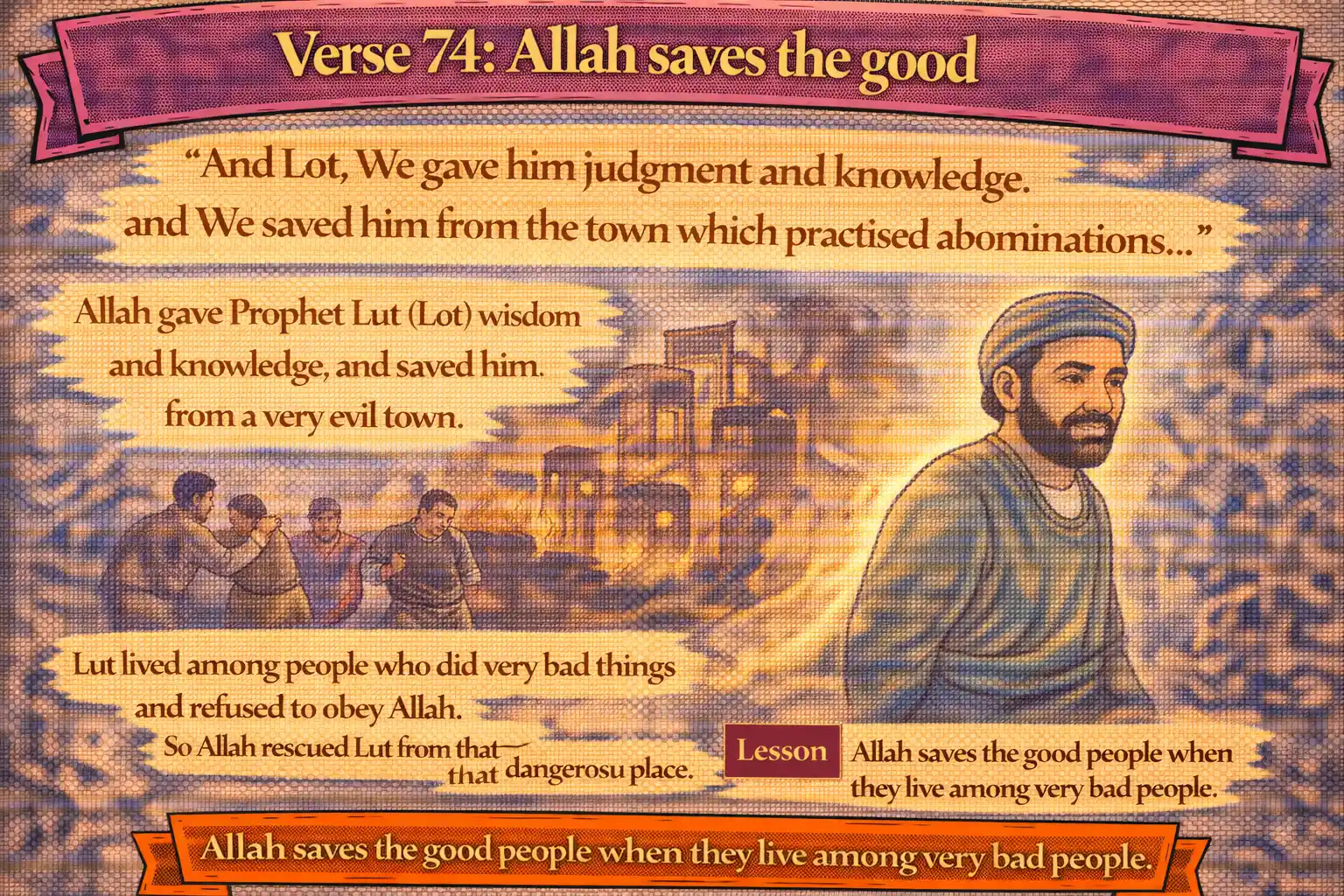 Verse 21:74 illustration
