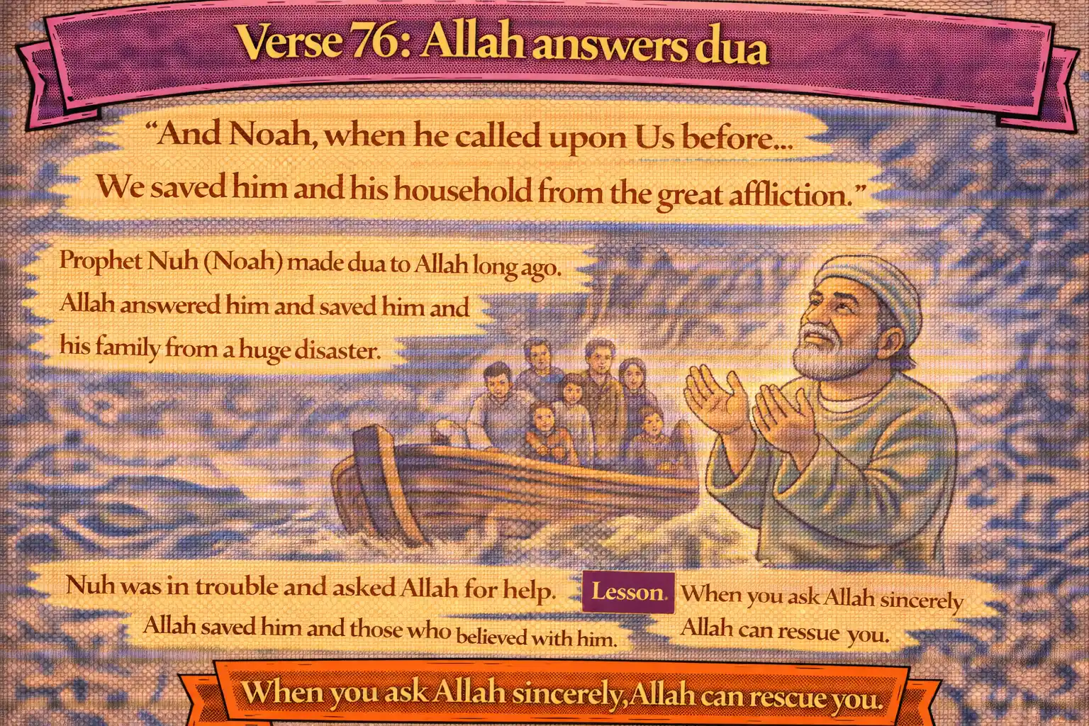 Verse 21:76 illustration