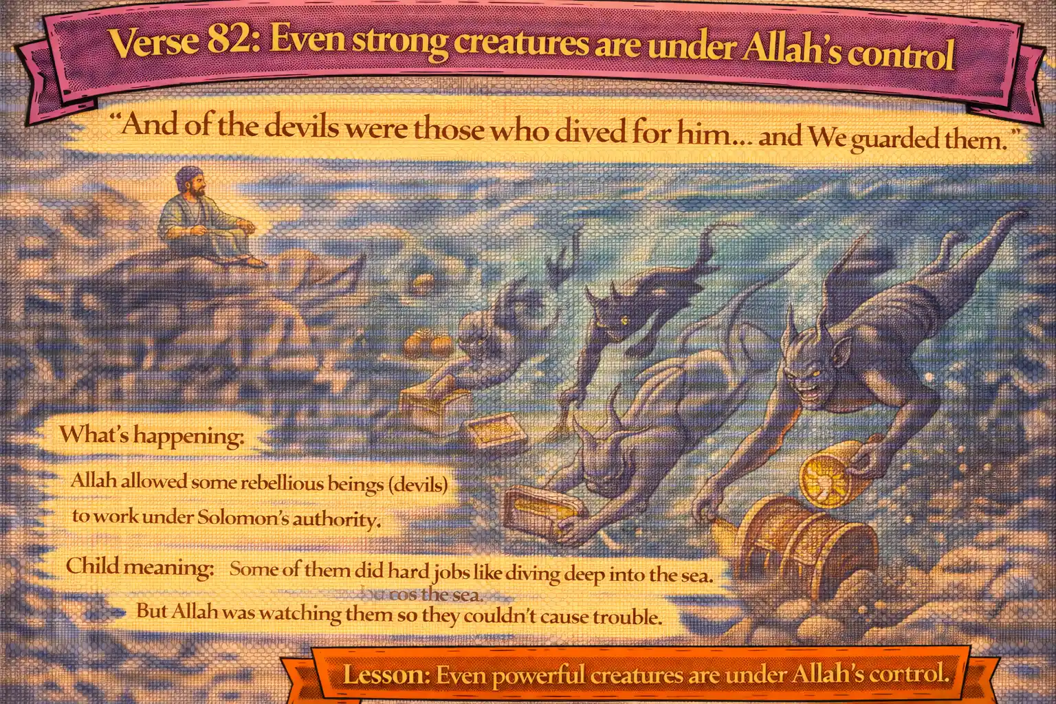 Verse 21:82 illustration