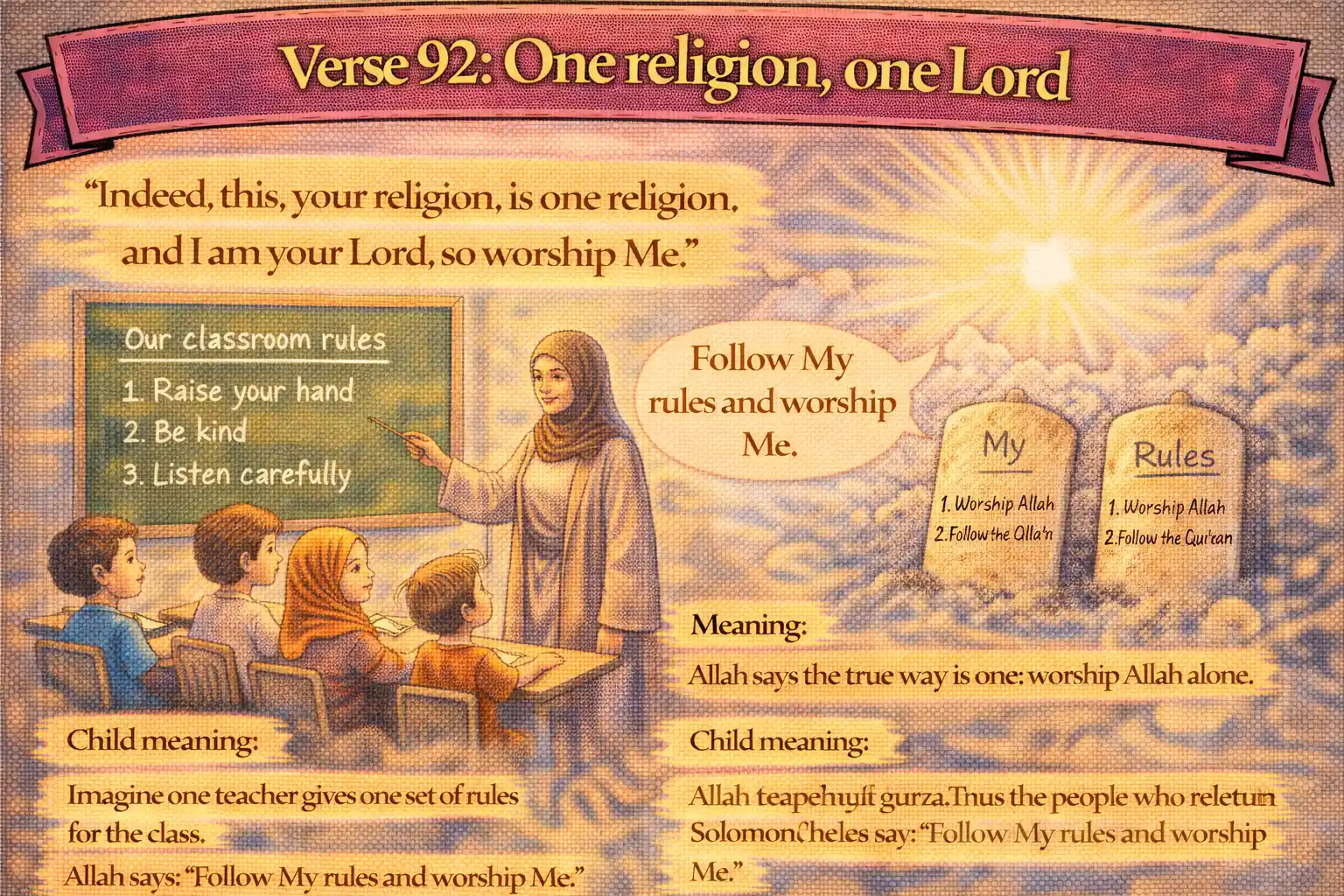 Verse 21:92 illustration