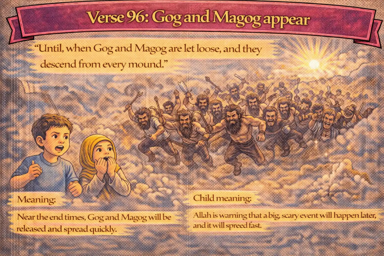 Verse 21:96 illustration
